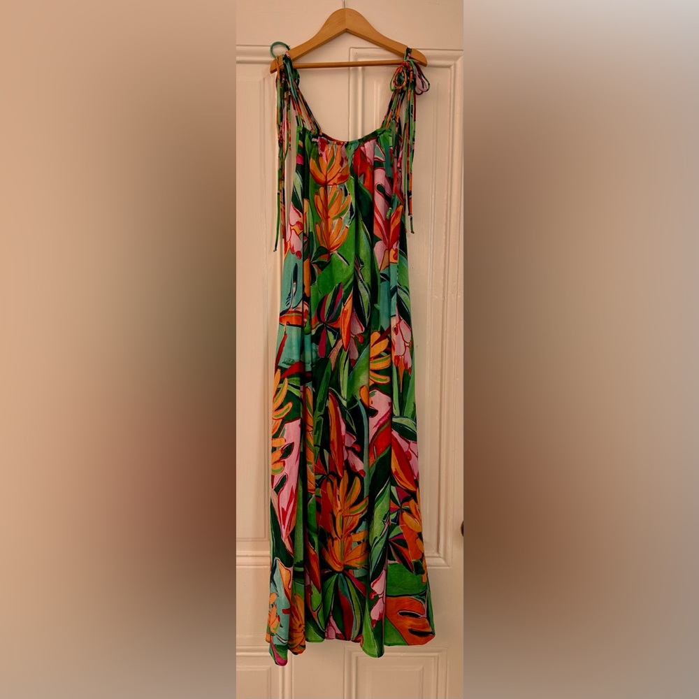 FARM Rio Tropical Leaf Maxi Dress